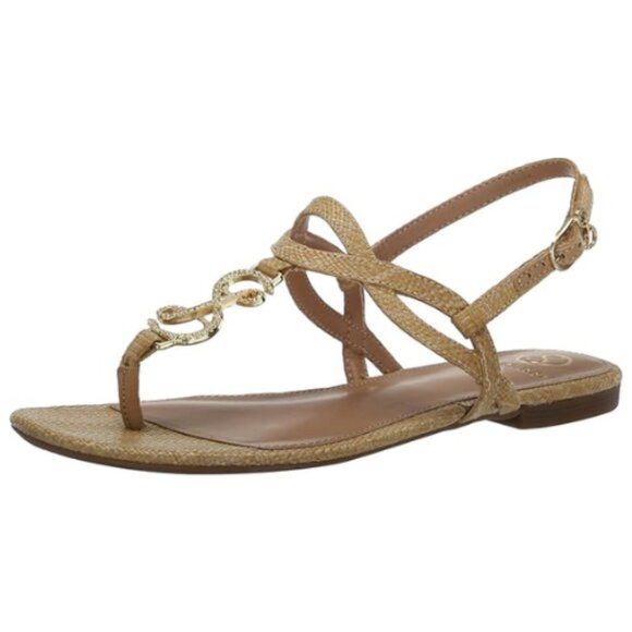 Sam & Libby Women's Pearl Flat Sandal Size 7 M PEARL NATURAL - Picture 1 of 6